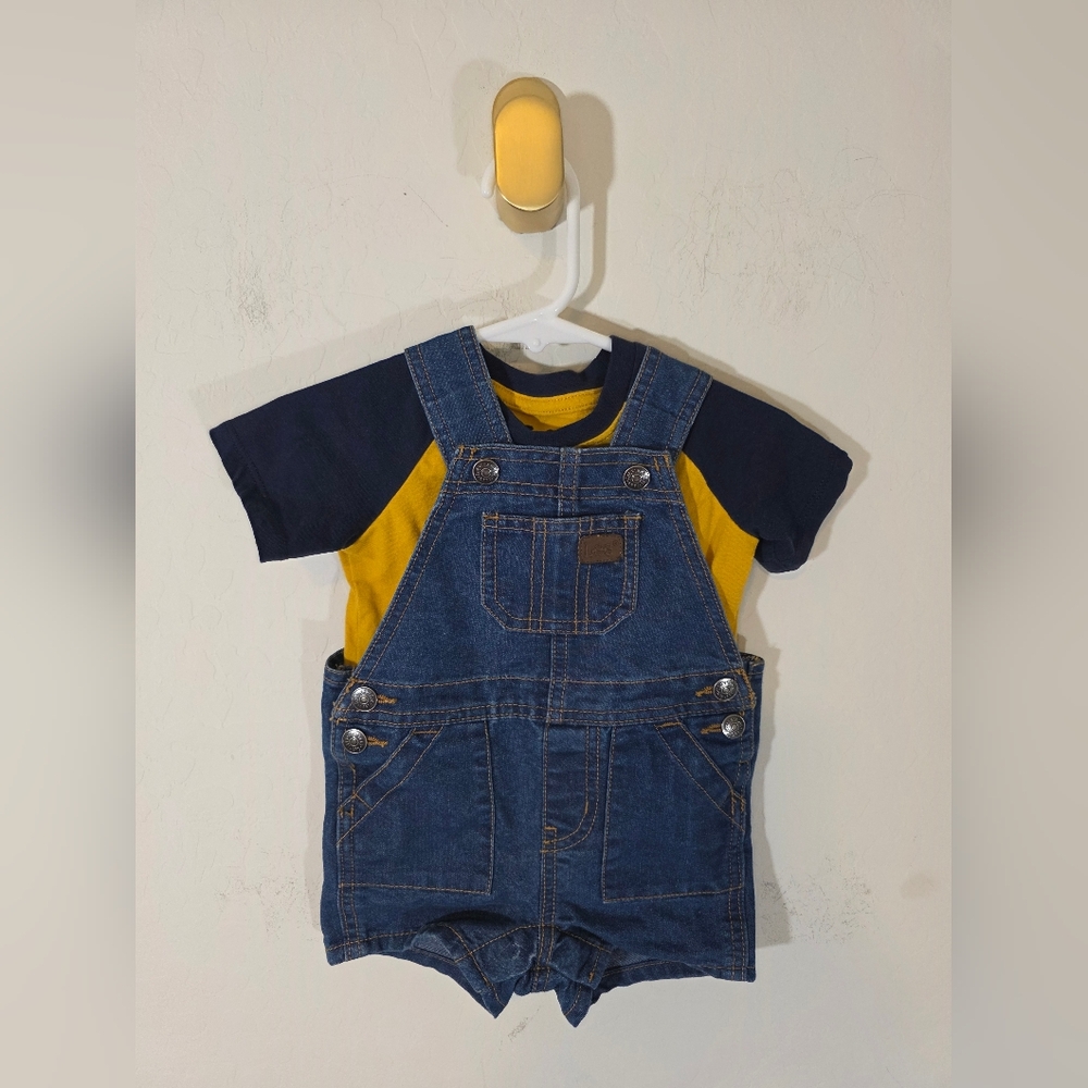 Lee Denim Overalls With Shirt 3-6 Months